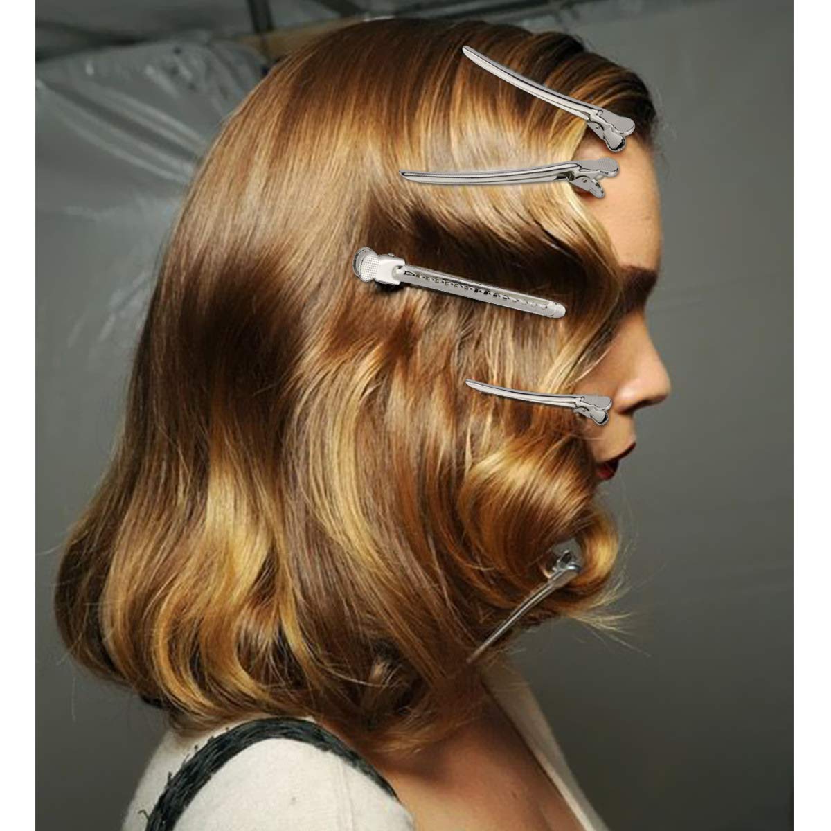 Alligator Hair Clips Metal Duck Bill Hair Clips for Styling - with Holes 3.5 inch Professional Sectioning Clips for Salon and Women Girls Accessories