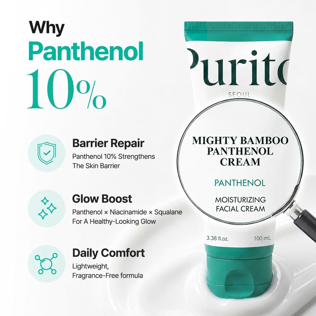 PURITO Panthenol 10% Barrier Cream | Face Moisturizer for Skin Barrier Repair | All skin types, sensitive and blemish-prone skin | Non-Comedogenic Beauty and Personal Care PURITO