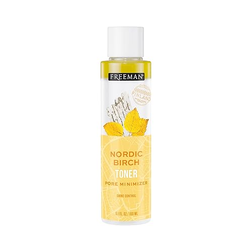 Freeman Exotic Blends Shine Control Nordic Birch Toner, Pore Minimizing Face Toner, Removes Makeup and Dirt, 6.1 fl.oz./180 mL Bottle
