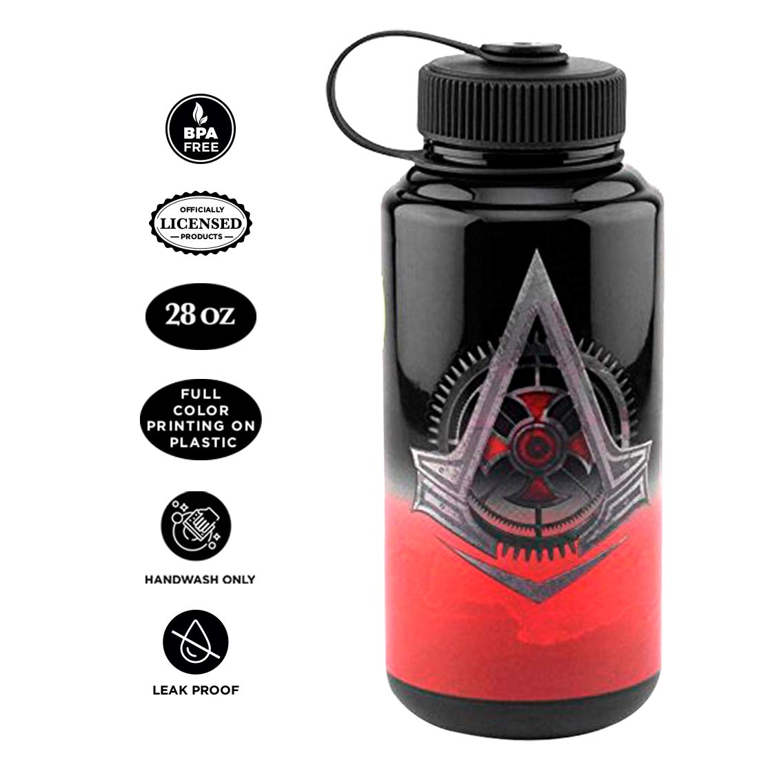 JUST FUNKY OFFICIAL Assassin's Creed Syndicate Water Bottle | Fitness & Parkour Training Water Bottle | 32 oz.