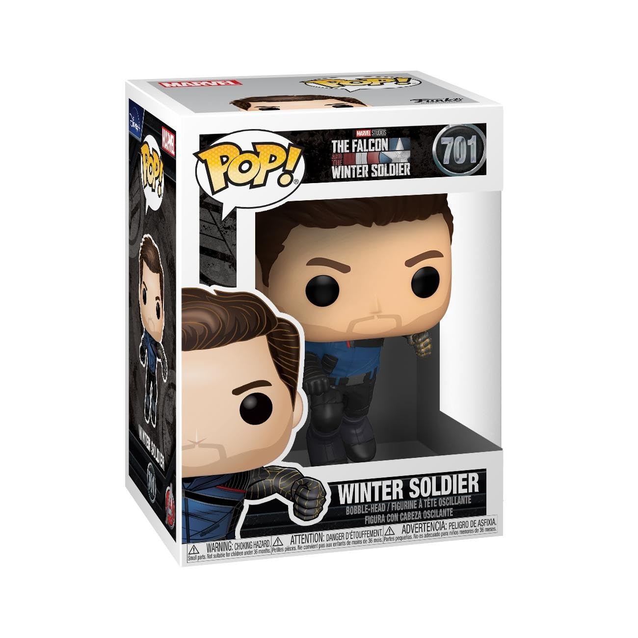 POP Funko Marvel: The Falcon and The Winter Soldier - Winter Soldier Multicolor, 3.75 inches, Standard