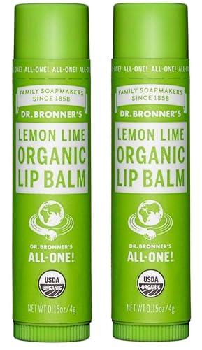 Dr. Bronner's Sun Dog's Organic Lip Balm Lemon Lime Pack of 2 - 0.15 oz