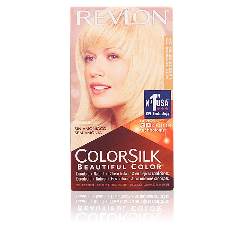 Revlon ColorSilk Hair Color, 03 Ultra Light Sun Blonde 1 ea (Pack of 3)