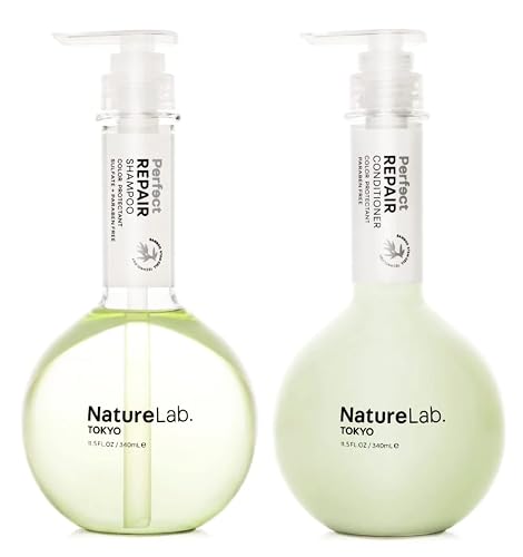 NatureLab.TOKYO Perfect Repair Shampoo & Conditioner Duo - Japanese Shampoo and Conditioner for Damaged, Color-Treated Hair - Penetrates Roots