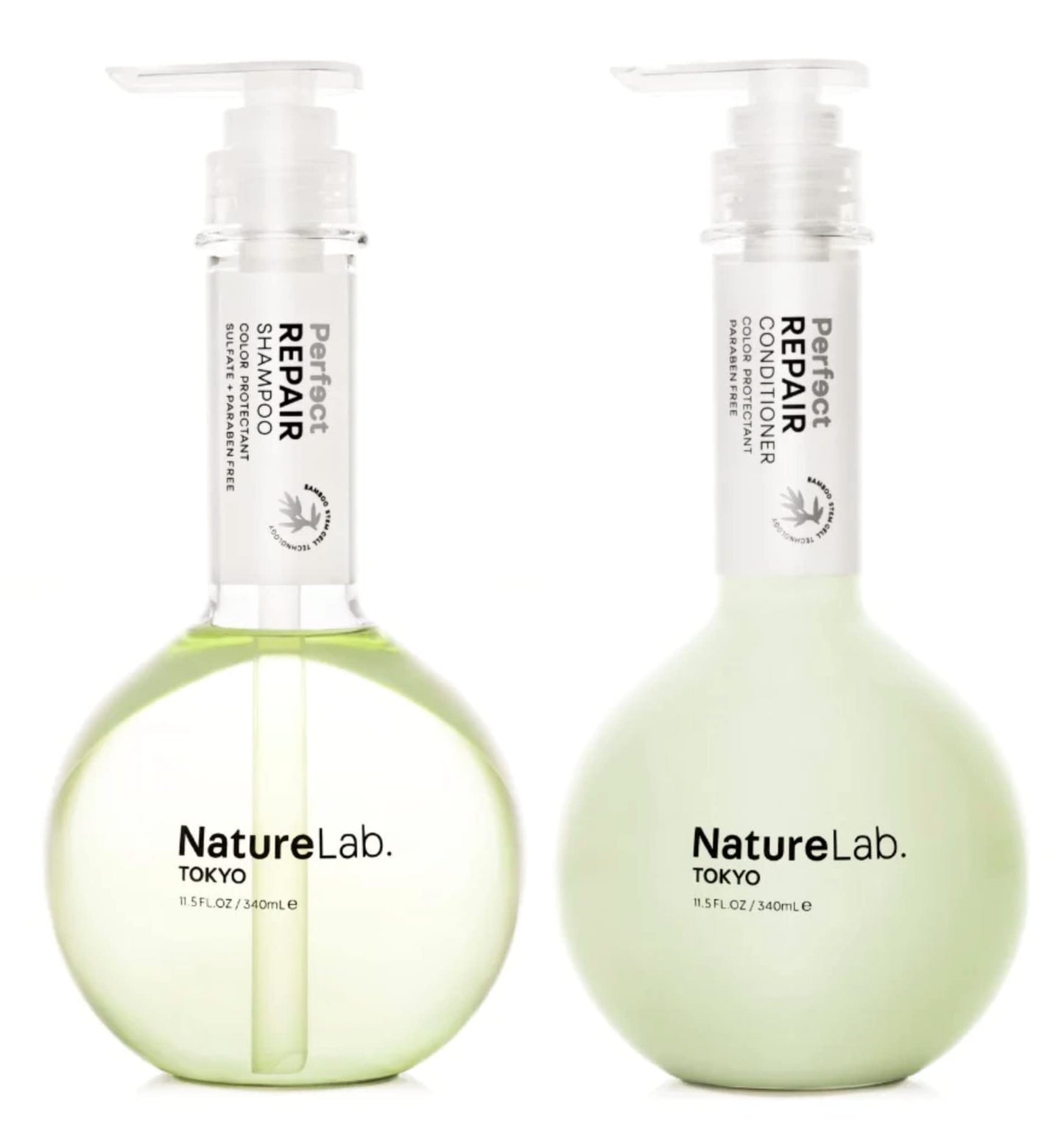 NatureLab.TOKYO Perfect Repair Shampoo & Conditioner Duo - Japanese Shampoo and Conditioner for Damaged, Color-Treated Hair - Penetrates Roots