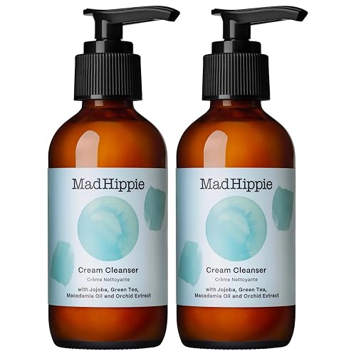 Mad Hippie Cream Cleanser 2-Pack - Gentle Formula with Hyaluronic Acid, Jojoba Oil & Green Tea, Skin Barrier Protection, 4 Oz Ea
