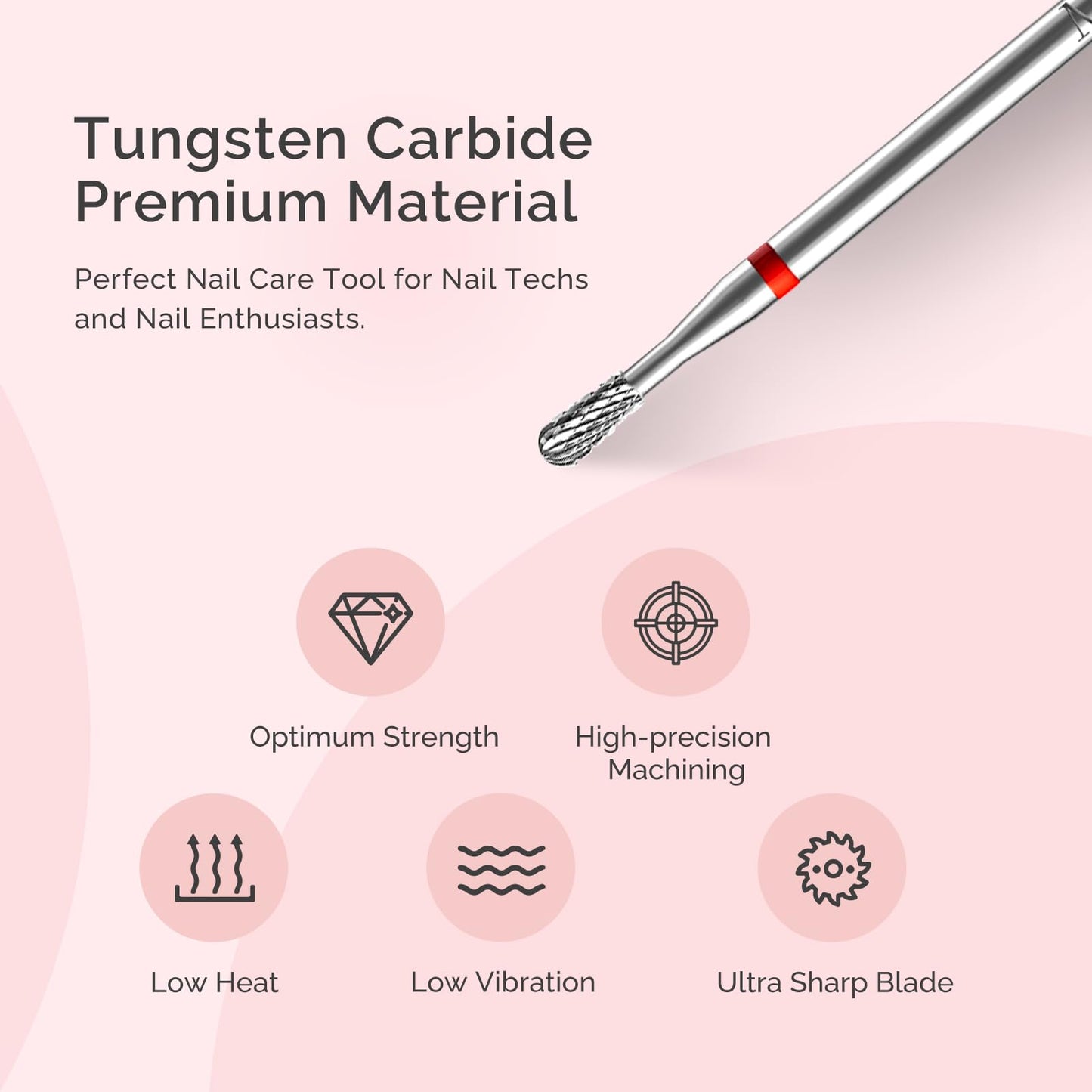 MelodySusie Cuticle Clean Nail Drill Bit 3/32'', Professional Safety Carbide Under Nail Cleaner Nail Bit for Cuticle Dead Skin Nail Prepare, Two Way Beauty and Personal Care MelodySusie