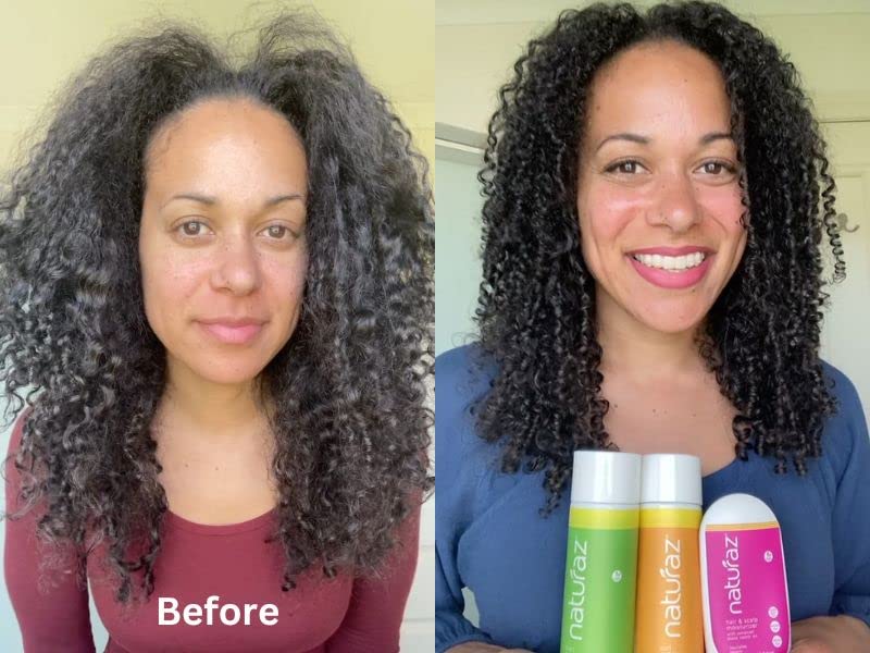 Naturaz Moisture Burst System For Loose & Wavy Curls - 100% Vegan - For Frizzy, Thirsty Curls - For Lasting Moisture & Soft, Defined, Shiny Curls - 8