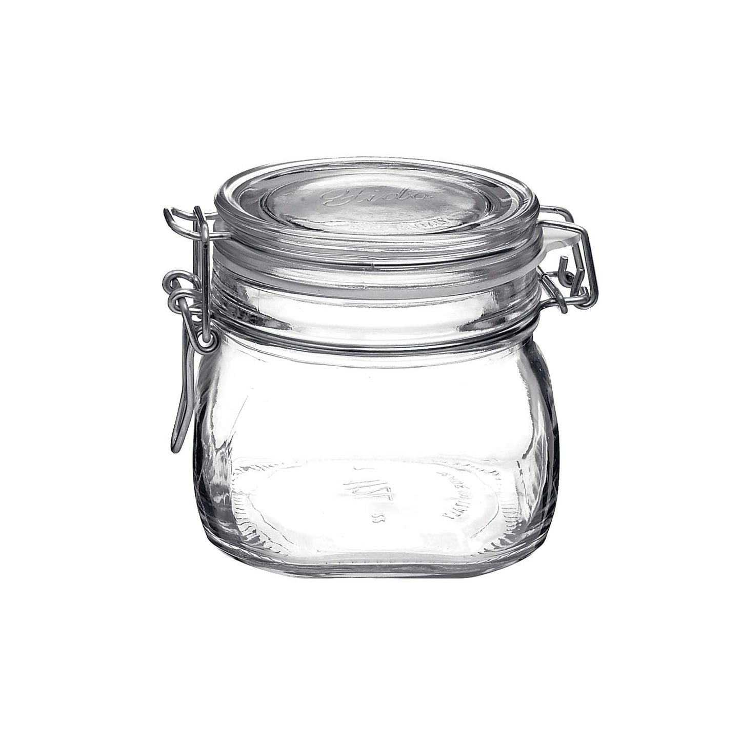 Bormioli Rocco Fido 17.5 Ounce Glass Storage Jars: Airtight Hinged Lid With Leak Proof Gasket, Wide Mouth Food Container - For Zero Waste Air Tight…