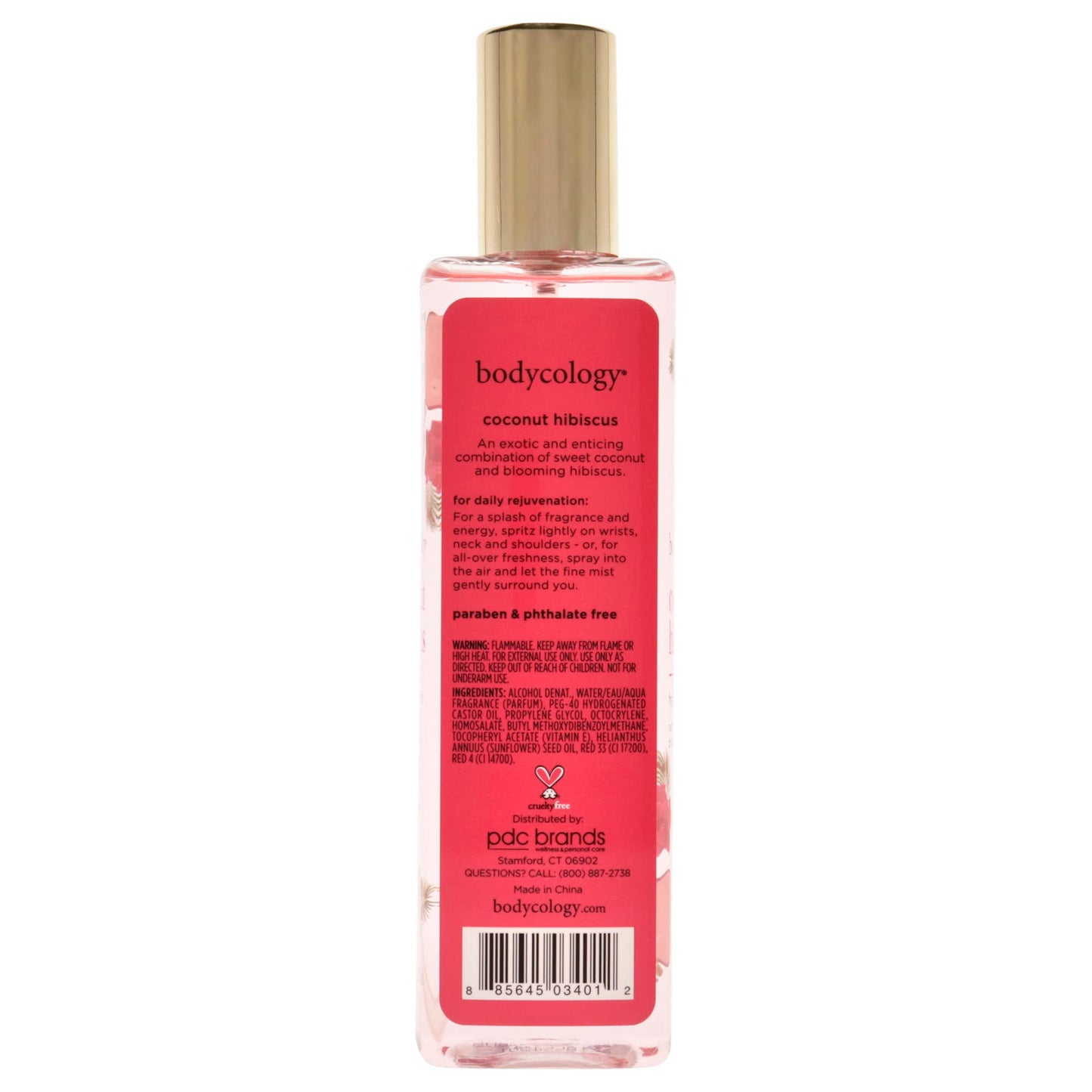 Bodycology Coconut Hibiscus Fragrance Mist for Women, 8 Ounce, 240 ml / 8 Ounce