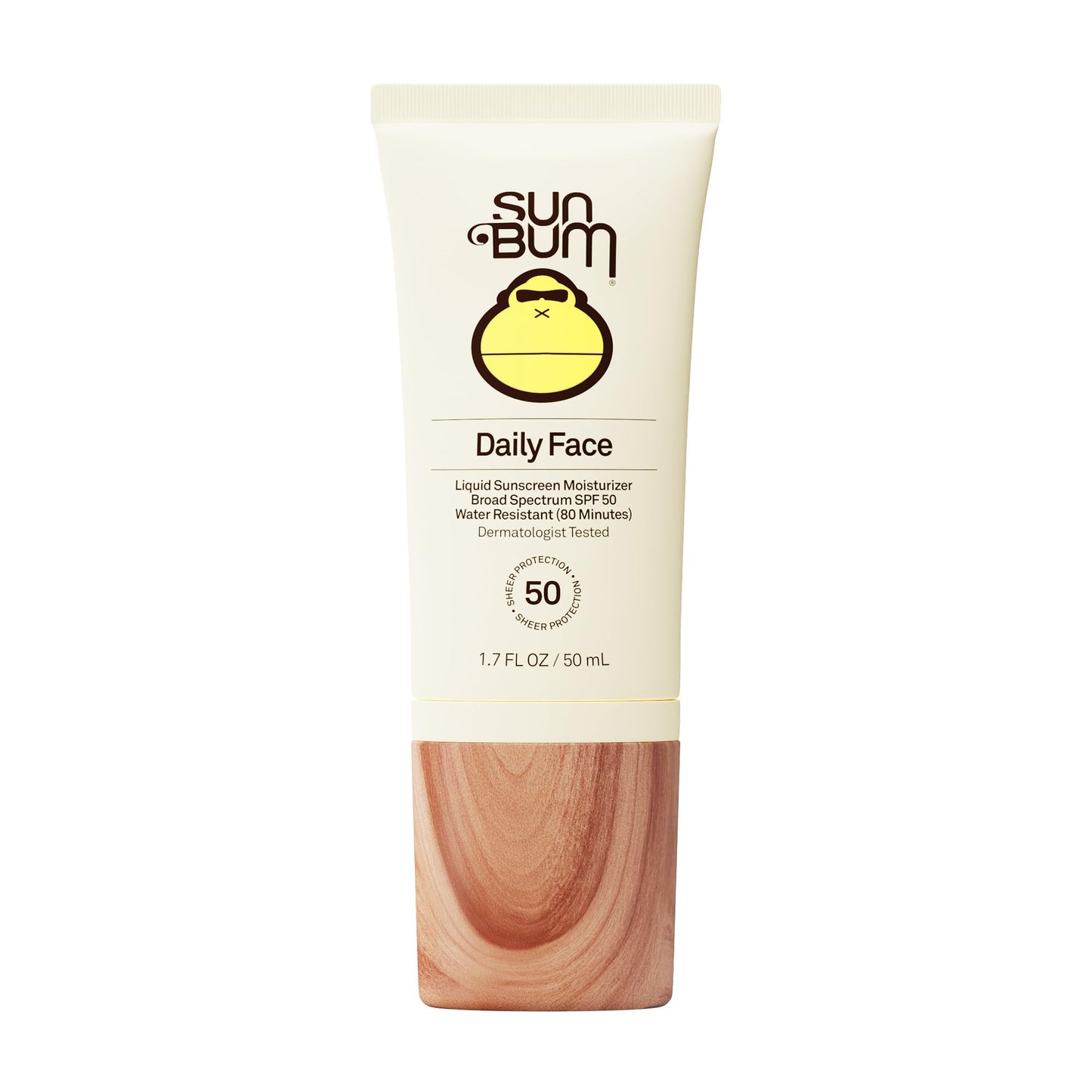 Sun Bum Daily SPF 50 Face Sunscreen Lotion - Broad Spectrum Moisturizing Facial Sunscreen with Vitamin E - Vegan and Hawaii 104 Act Compliant (Without