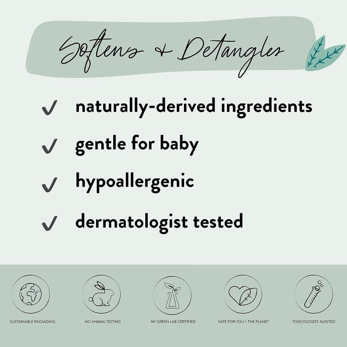 The Honest Company Conditioning Hair Detangler Leave-in Conditioner and Fortifying Spray, Tear Free, Cruelty-Free, Hypoallergenic, Almond Nourishing