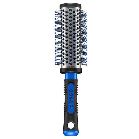 Conair Grip & Style Round Brush, Nylon Bristle Hair Brush for Blowout Styling, For Medium to Long Lengths, Ideal for Curly Hair