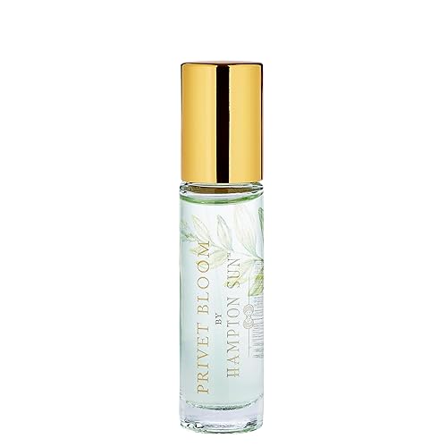 Hampton Sun Privet Bloom Eau de Parfum Travel Roller Ball, Crisp, Clean, White Floral Scent Reminiscent of Summer in the Hamptons, White Hyacinth, Sea