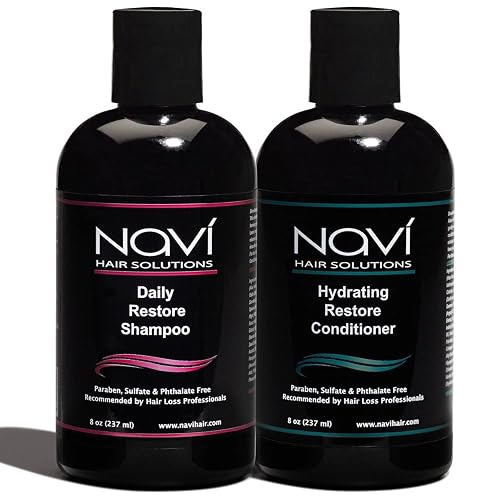 Navi Hair Growth Shampoo and Conditioner Set, Natural DHT Blocker for Thinning Hair and Hair Loss, Safe for Color Treated Hair, Sulfate Free, Hair