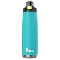 Bubba Radiant Stainless-Steel Pop-Up Straw, 24oz Water Bottle, Medium, Rubberized Scuba