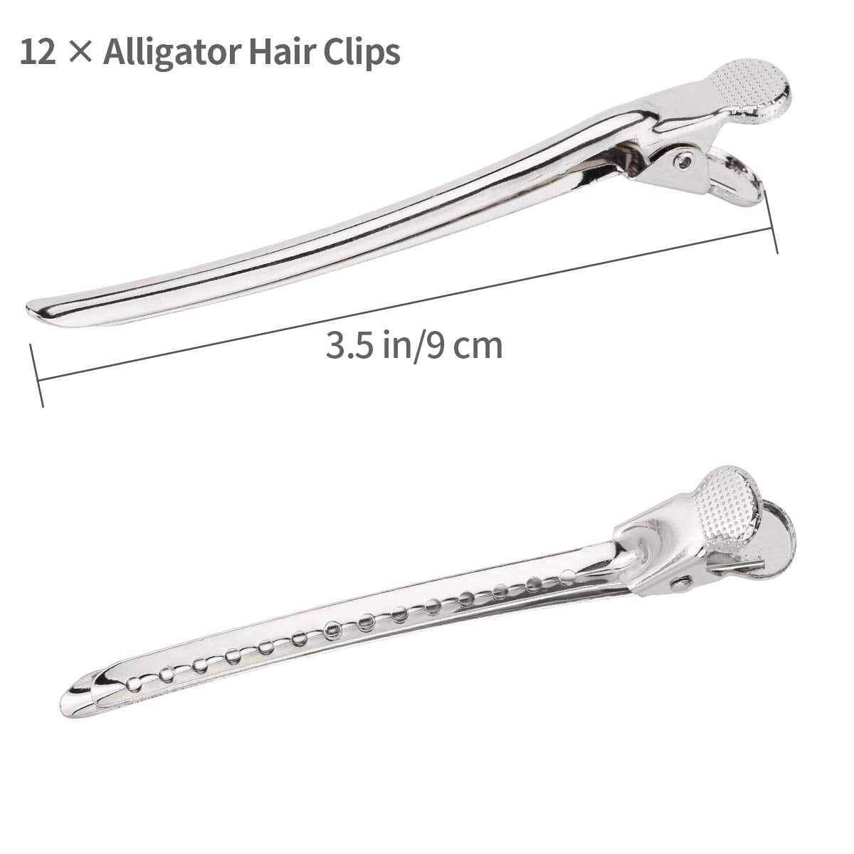 Alligator Hair Clips Metal Duck Bill Hair Clips for Styling - with Holes 3.5 inch Professional Sectioning Clips for Salon and Women Girls Accessories