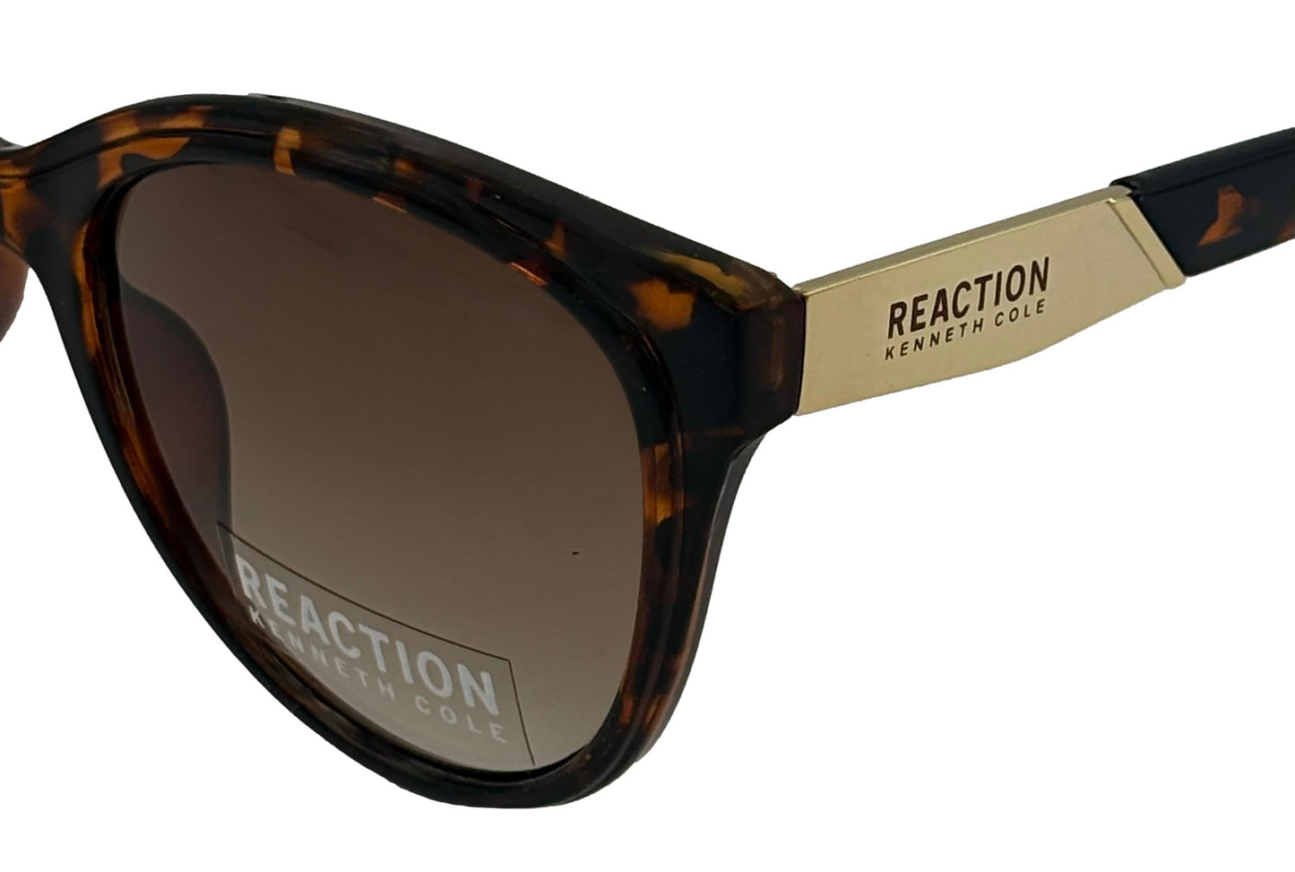 Kenneth Cole Reaction Womens Plastic Cat Eye Tortoise Gold Sunglass KC1397. 52F