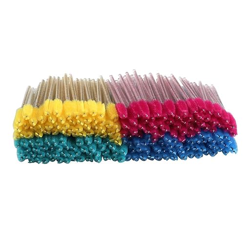 LASSKY 200Pcs Disposable Eyelash Mascara Brushes, Eye lash Brush, Mascara Wands, Spoolies for Eyelash Extensions, Lash Wand, Eyelash Extension Spoolie