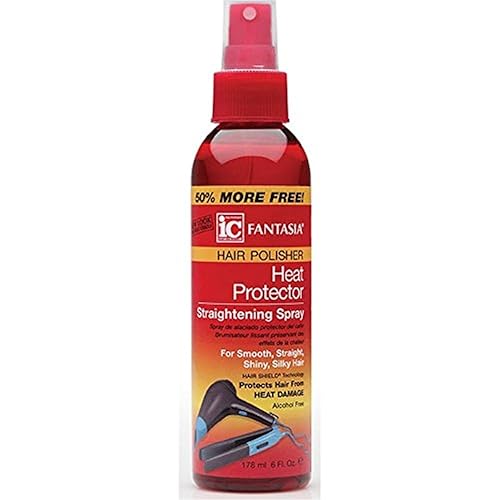 Fantasia Hair Polisher Heat Protector Straightening Spray, 6 oz (Pack of 2)