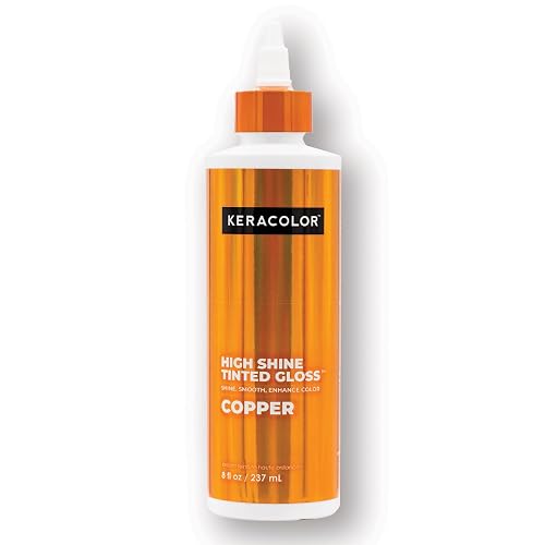 Keracolor High Shine Tinted Hair Gloss, In-Shower Hair Glaze, Sheer Color-Enhancing Glossing Treatment, Copper, 8 Fl Oz