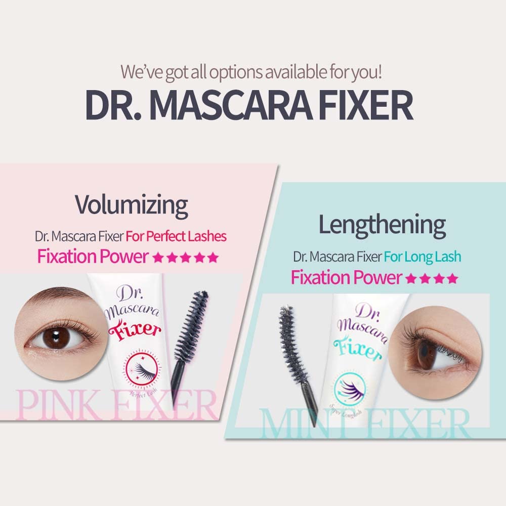 ETUDE Dr. Mascara Fixer FOR SUPER LONG LASH, Korean Mascara Primer, Natural lash Extension, Lengthening, Smudge-Proof, Korean Makeup, Beauty, Micro