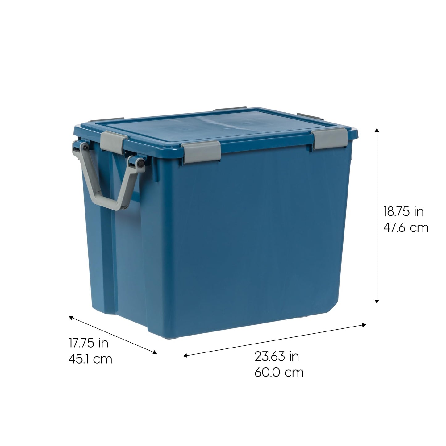 IRIS USA WeatherPro 103 Qt Eco-Friendly Storage Bins with Lids, 2 Pack, BPA-Free Plastic Gasket Box with Tight Latch and Seal, Stackable Nestable…