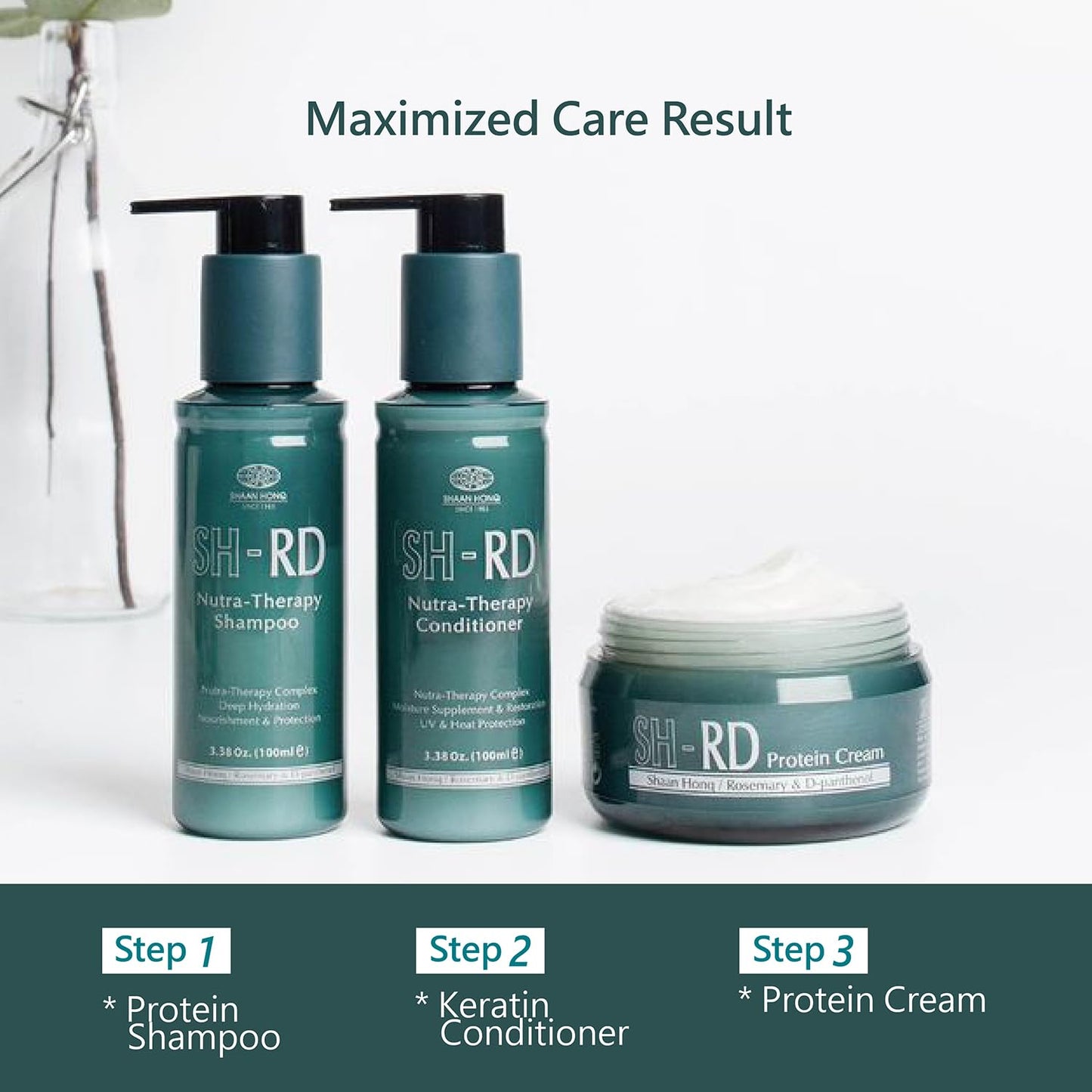 SH-RD Protein Cream for Dry Damaged Hair | Protein Leave-In Conditioner to Restore, Revitalize and Repair Split Ends | Conditioning Hair Cream for All