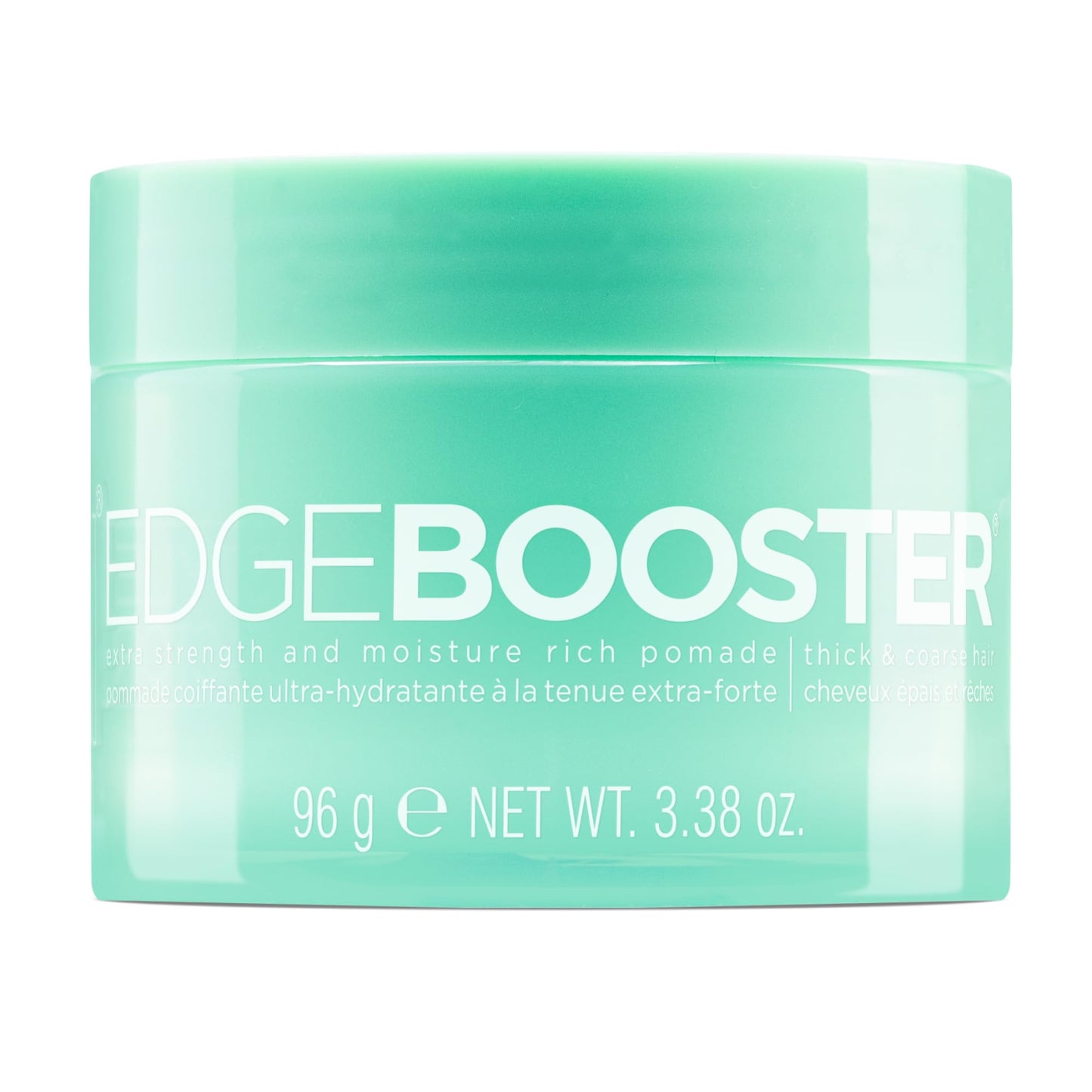 Style Factor Edge Booster Extra Strength & Moisture Rich Pomade | Strong Hold Edge Control Gel for Thick & Coarse Hair | High Shine, Non-Greasy