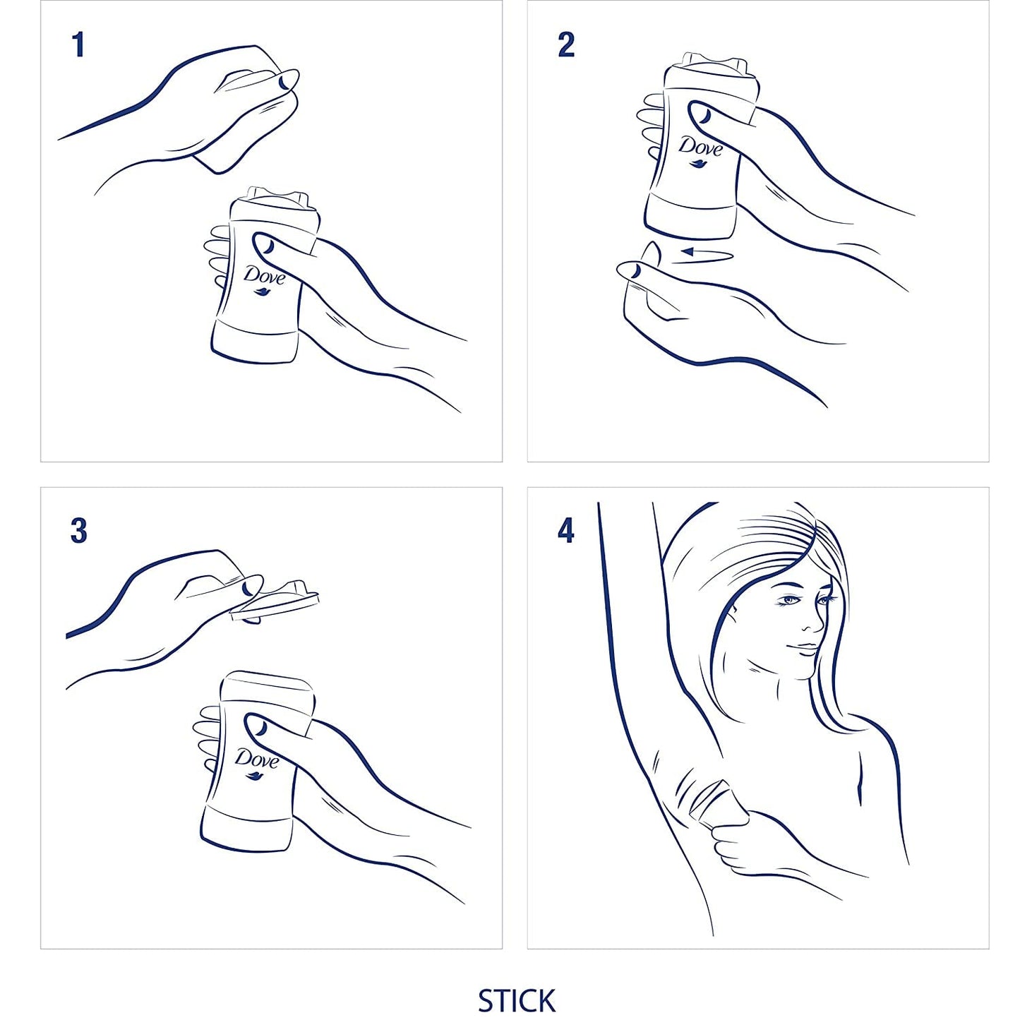 Dove Invisible Advanced Care Deodorant Solid Sticks Clear Finish 2.6 oz (Pack of 4) Beauty and Personal Care Dove