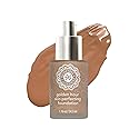 Honeybee Gardens Golden Hour Foundation In Montego, Warm Tan Neutral For Deeper Skin Tones, Skin-Perfecting, Luminous Finish, Vegan, 34.5ml