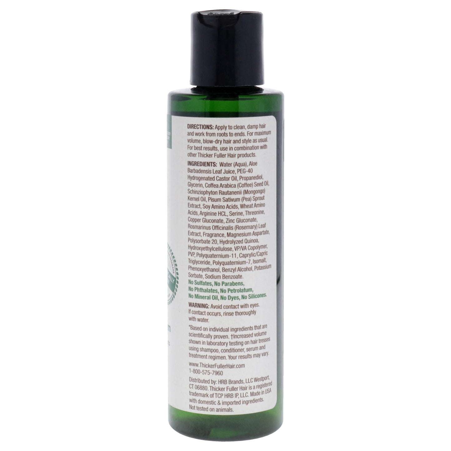 Thicker Fuller Hair Thickening Serum - Thinning Hair Treatment - Hair Volumizer Serum with Natural Ingredients - Fights Breakage - 5 oz