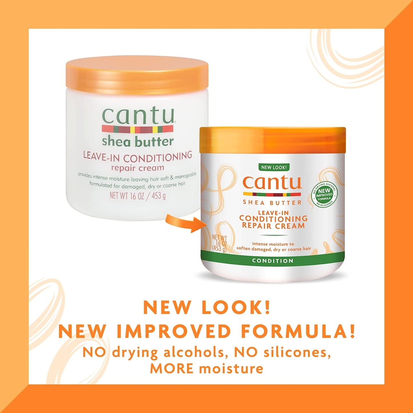 Cantu Shea Butter Leave-In Conditioning Repair Cream, 16 Ounce (Pack of 3)