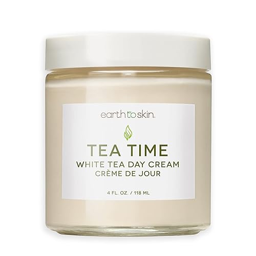 Earth To Skin Tea Time White Tea Day Cream - Hydrating Face Moisturizer with Hyaluronic Acid, Shea Butter & Glycerin - 4.0 fl oz