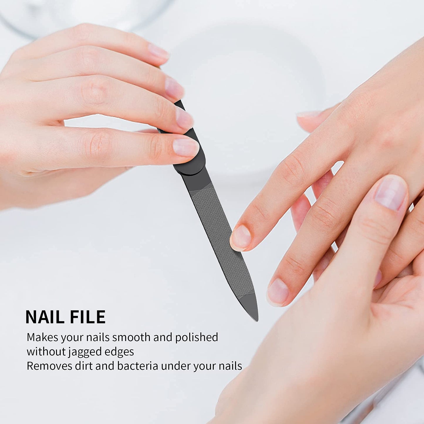 Aogeili Nail Clippers Set, Sharp Stainless Steel Fingernail & Toenail Clippers, Black Nail Cutter, Perfect 4 pcs Black Nail Cutter for Men/Women/Kids Beauty and Personal Care Aogeili