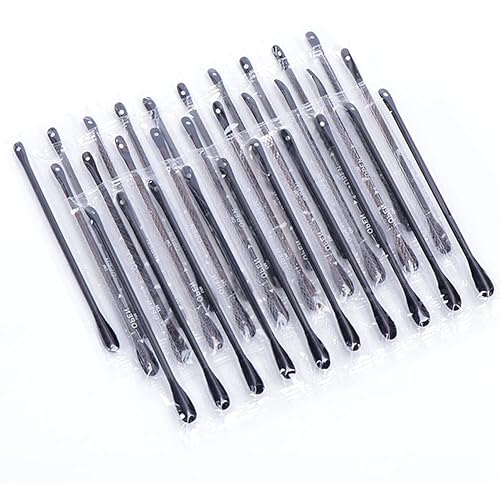 100Pcs Disposable Plastic Blackhead Remover Pimple Popper Tool Professional Double Headed Blackhead Extractor Removal Stick Cotton Swab Beauty Tool