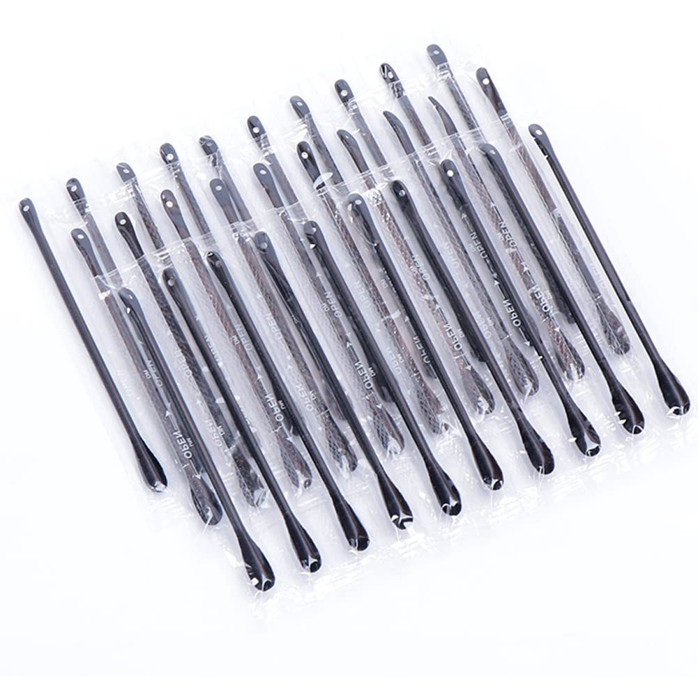100Pcs Disposable Plastic Blackhead Remover Pimple Popper Tool Professional Double Headed Blackhead Extractor Removal Stick Cotton Swab Beauty Tool