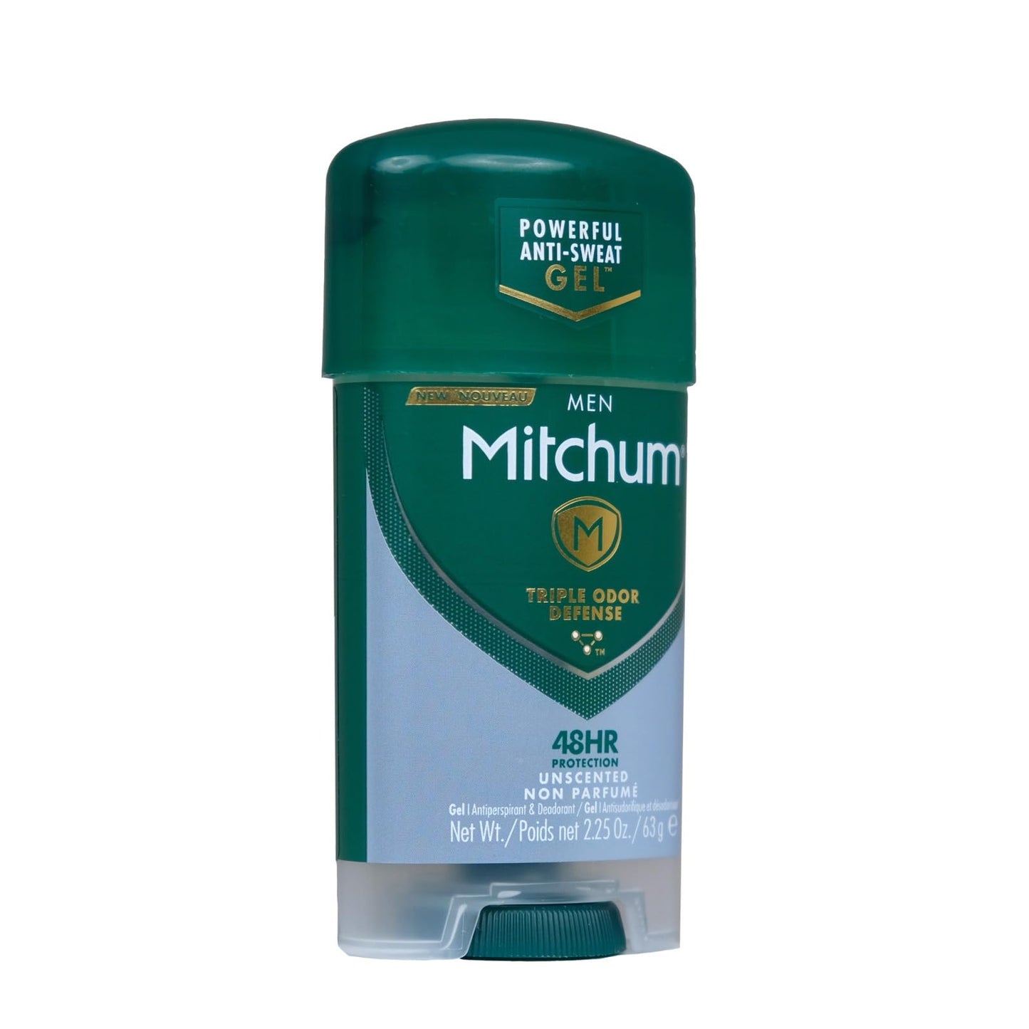 Mitchum Clear Gel Anti-Perspirant & Deodorant, Unscented for Men, 2.25 Oz Beauty and Personal Care Mitchum