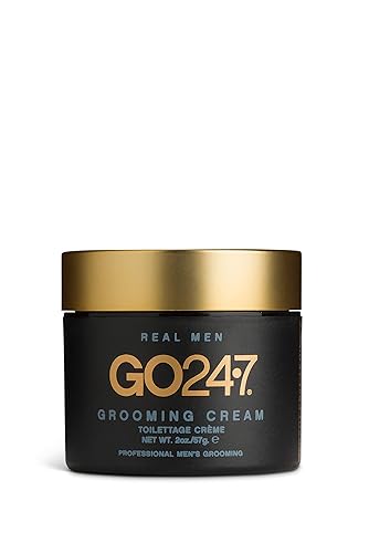 GO247 Grooming Cream - Light Hold, Natural Finish Styling Cream for Men - Tames Frizz & Flyaways - Ideal for Loose, Flexible Styles - Use on Wet or