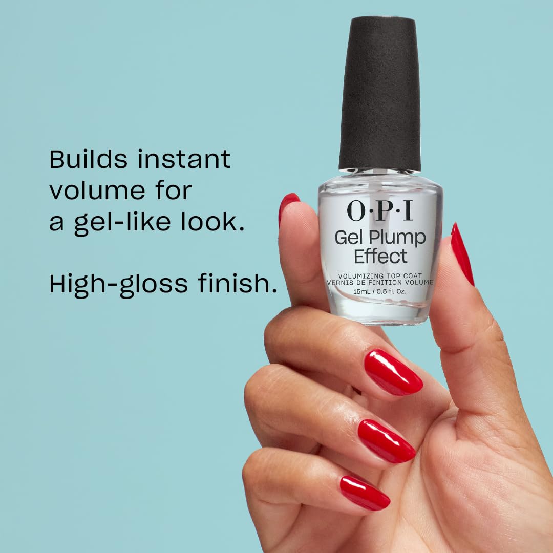 OPI Gel Plump Effect Top Coat | Gel Like Nail Polish Top Coat |Plumping & Volumizing, High Shine, Protects Nails Beauty and Personal Care OPI