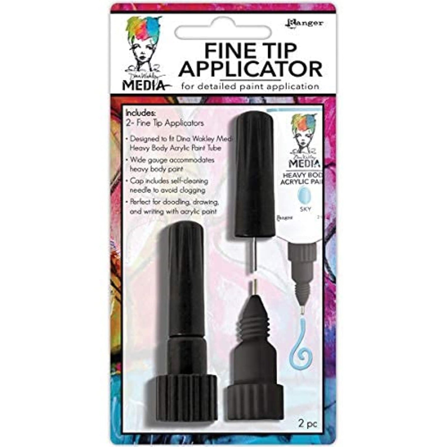 Ranger Dina Wakley Media Fine Tip Applicators 2/Pkg