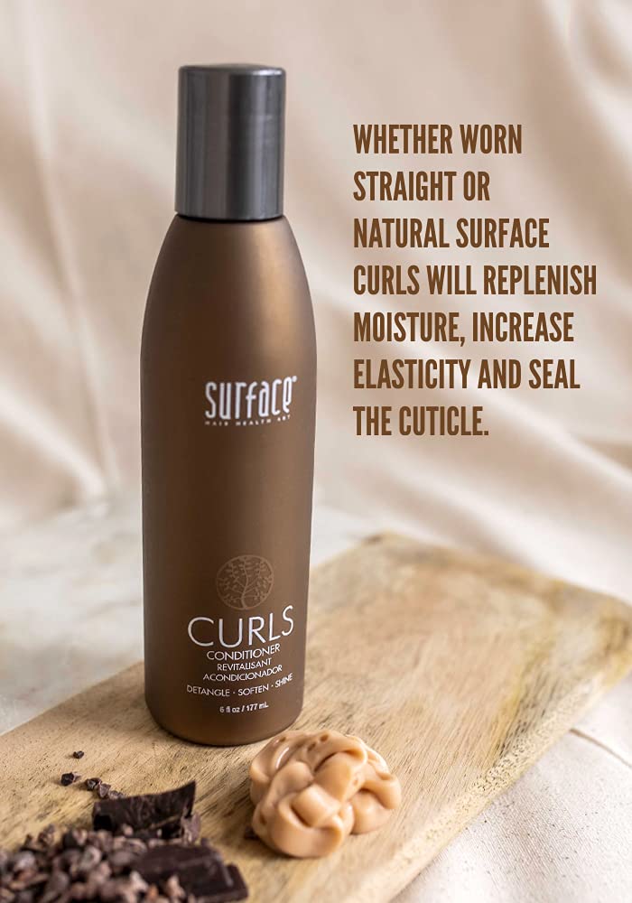 Surface Hair - Curls Moisturizing Conditioner- Defines, Adds Shine, and Provides Frizz Free Style Longevity - 6 fl oz