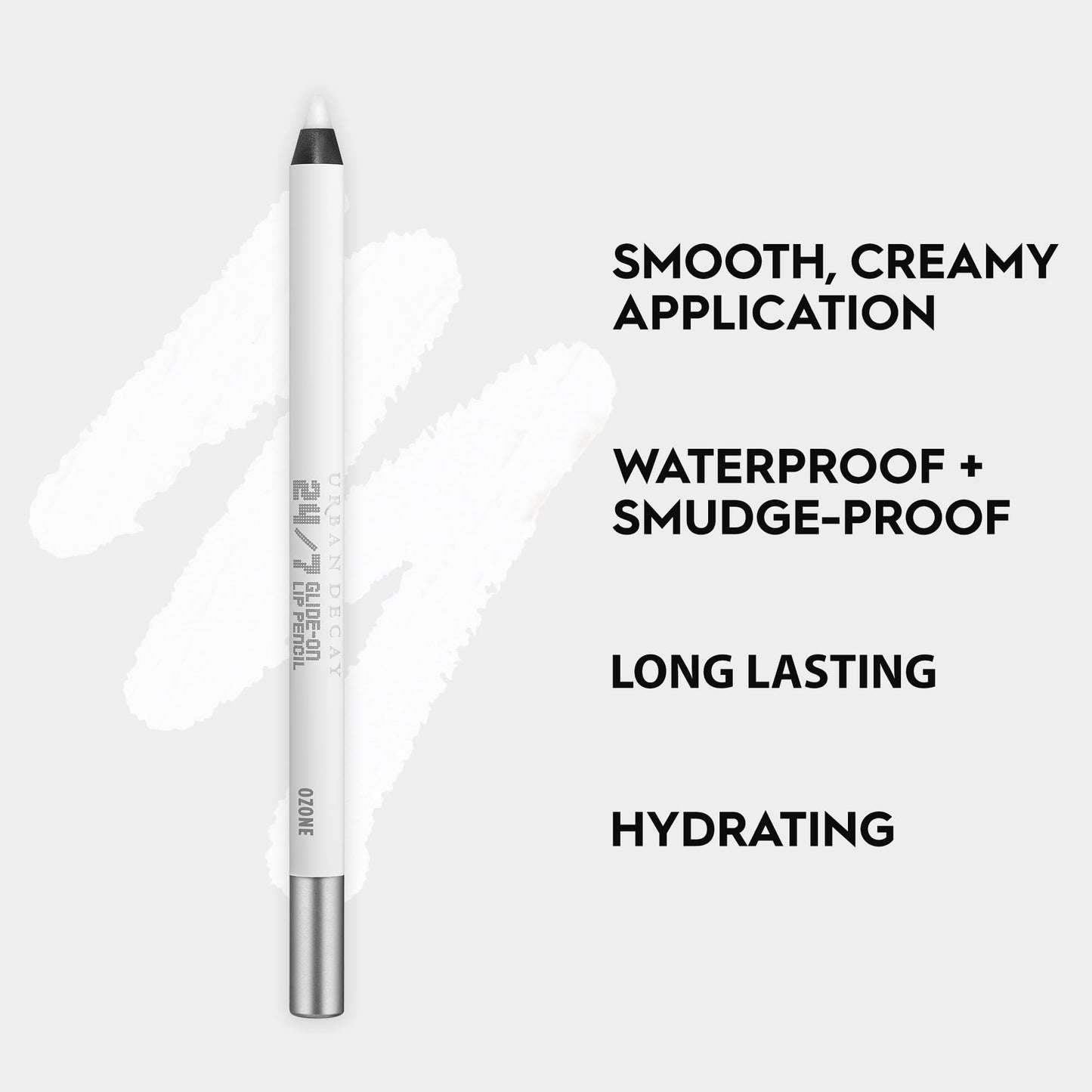 URBAN DECAY 24/7 Glide-On Waterproof Lip Pencil (Ozone - Clear), Smudge-Proof, Longwearing Lip Liner, Smooth & Creamy Colors, Moisturizing Formula