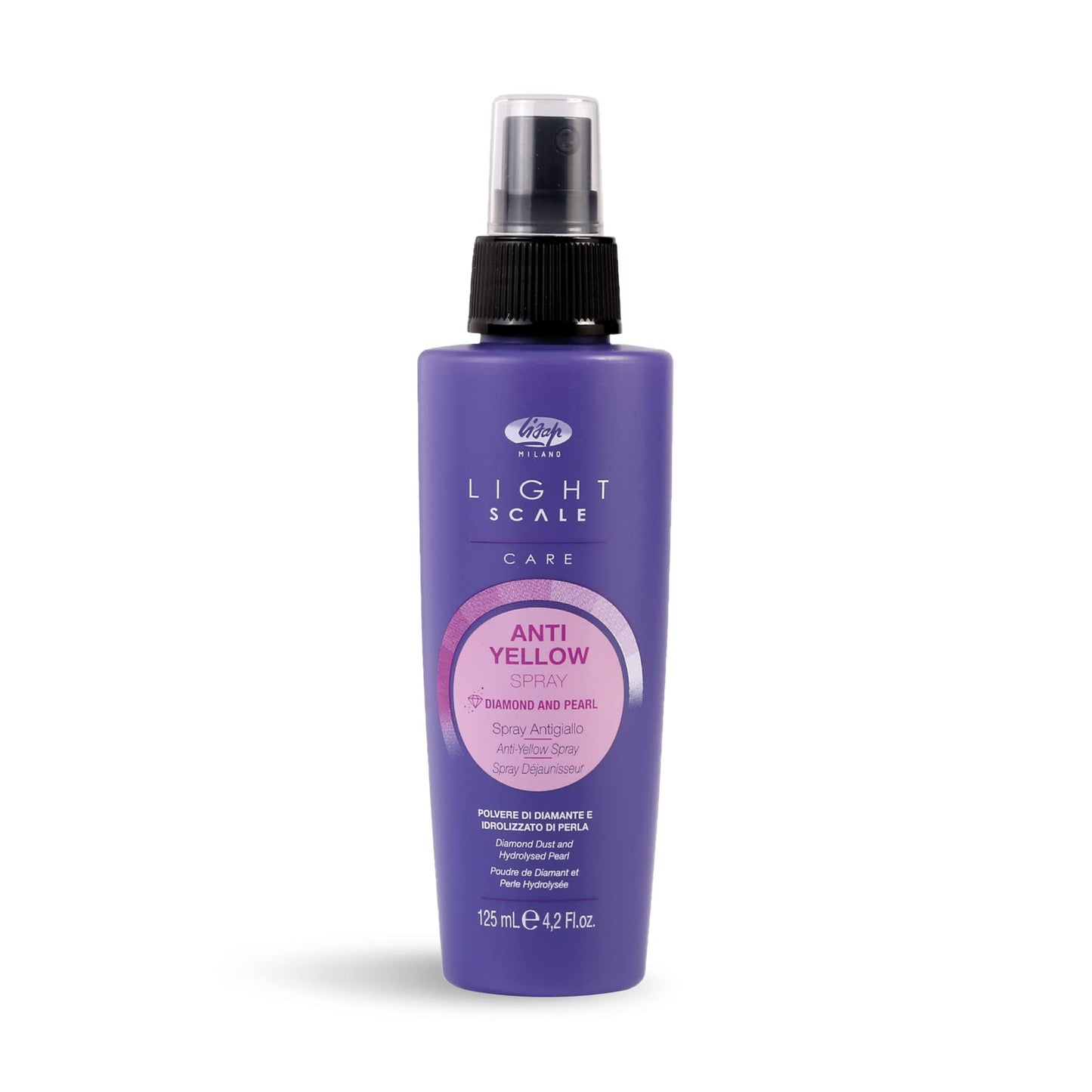 Lisap Hair Spray, Light Scale Hair Care Anti Yellow Spray & Heat Protectant Purple Toner for Blondes, Toning Blonde, White, Silver Hair & Highlights