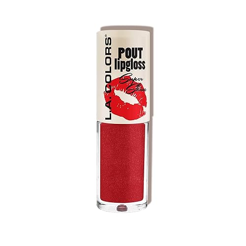 L.A. COLORS Pout Shiny Lipgloss, Hot Lips CLG646