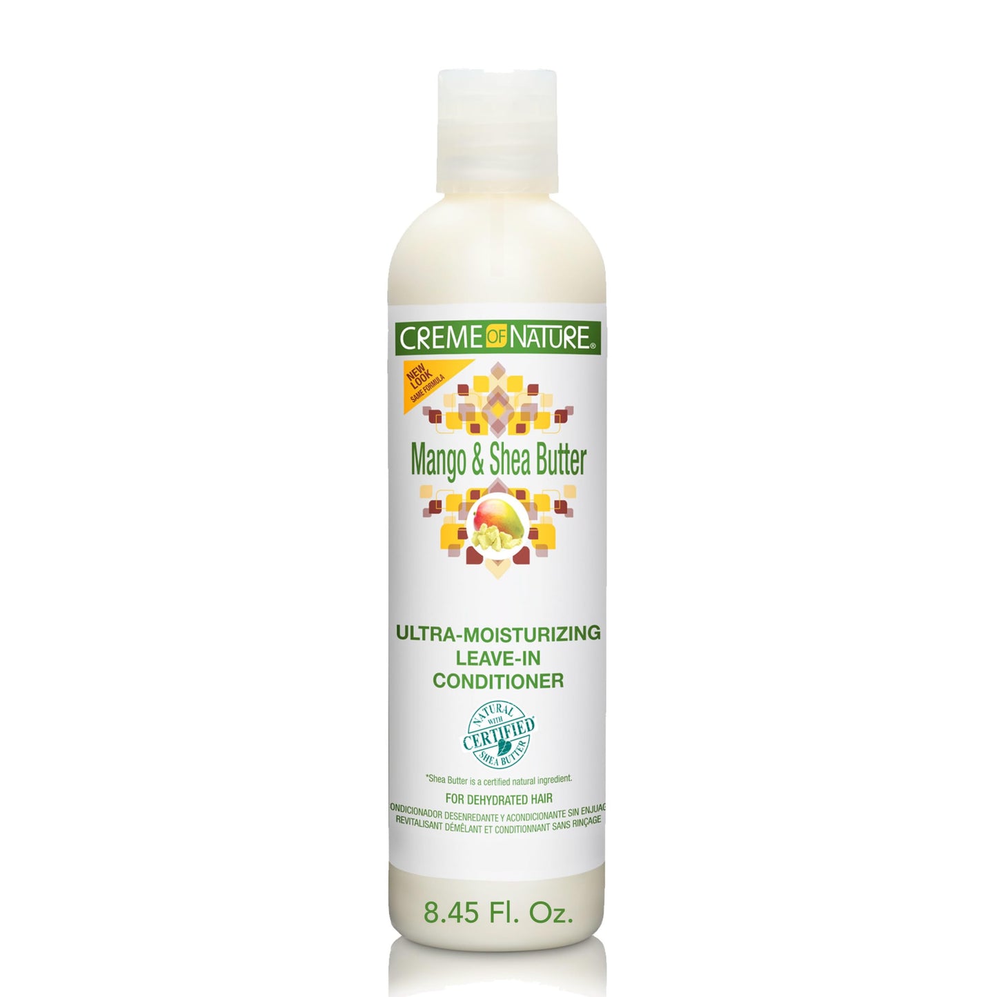 Creme of Nature Mango and Shea Butter Ultra-Moisturizing Leave In Conditioner with Certified Natural Ingredients, Creamy No-Rinse Softening Treatment
