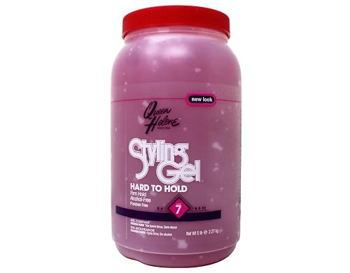 Queen Helene Hard to Hold Styling Gel, Firm Hold 7, Alcohol-Free, Paraben Free, 5 Lb