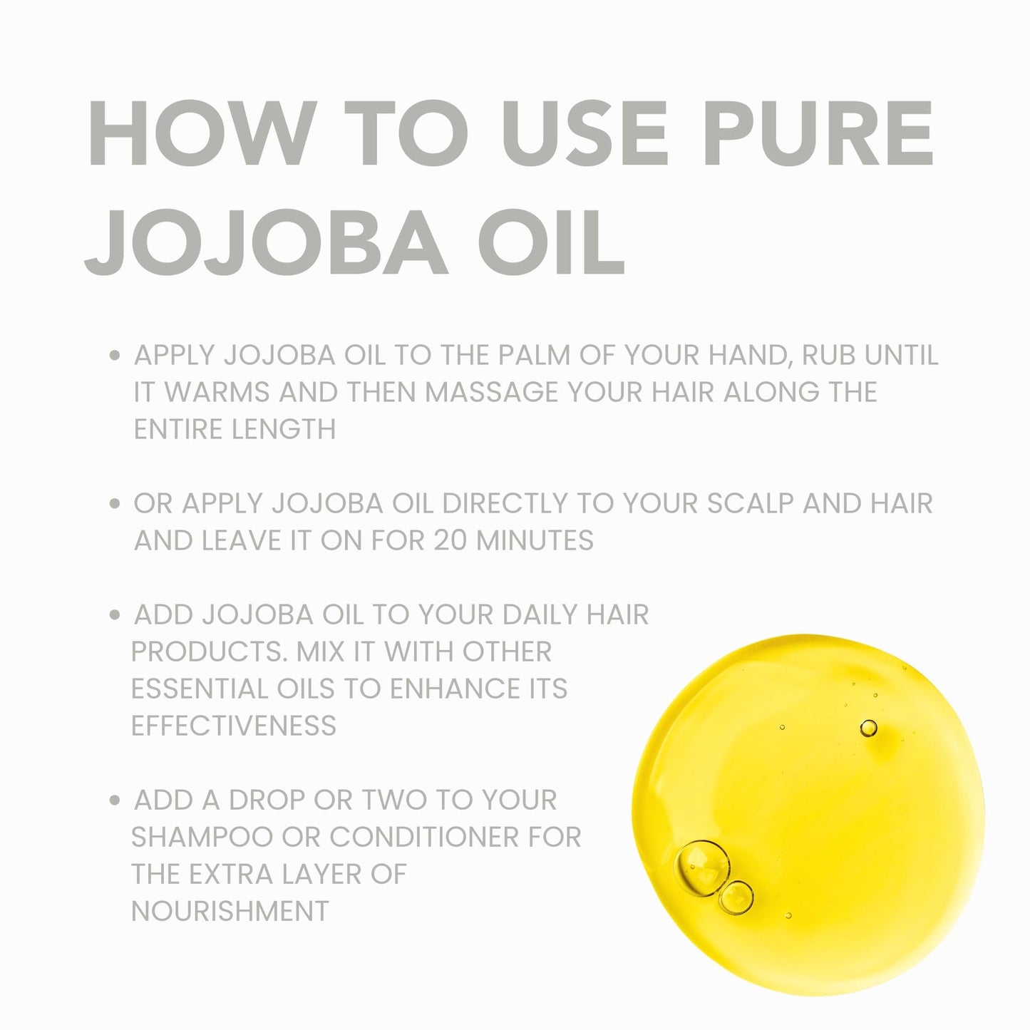 BodyJ4You Jojoba Oil for Face Skin - USDA Organic 100% Pure Cold Pressed - Facial Dermaplane Gua Sha Hair Growth Body Massage Nails Oil - Unrefined Beauty and Personal Care BodyJ4You