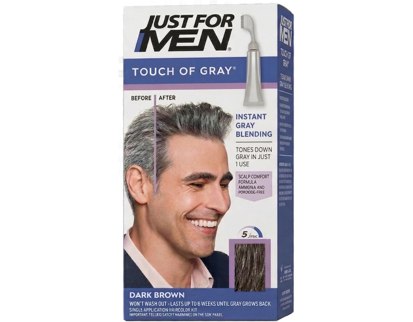 JUST FOR MEN Touch of Gray Hair Treatment T-45 Dark Brown, 1 Each (Pack of 11)