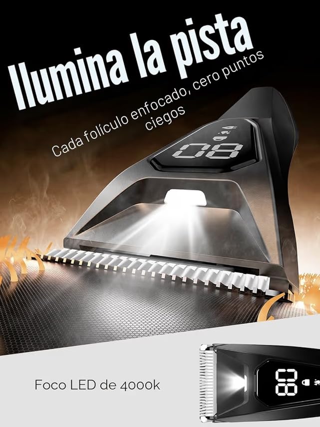 Lijecozy Body Hair & Pubic Hair Trimmer for Men - Electric Ball Shaver with LED Light & Display, Waterproof Wet/Dry Groomer Kit with Wireless Charging Beauty and Personal Care Lijecozy